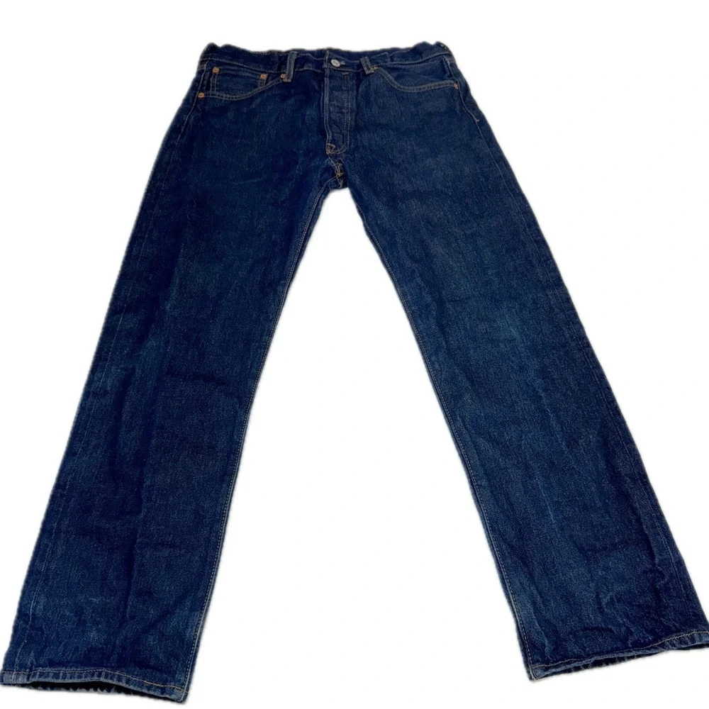 Levi's 501 Jeans Mens W33 L29 Dark Blue Indigo Classic Workwear